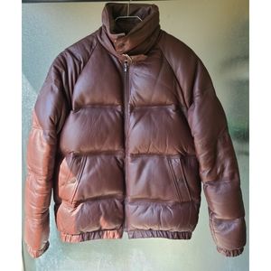 Vintage down leather philippe monet coat